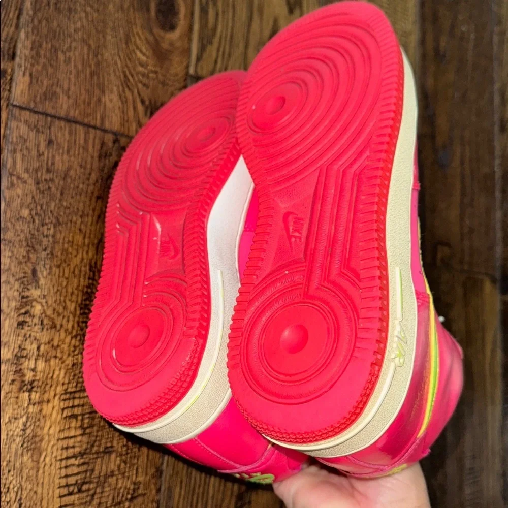 NIKE AIR FORCE Neon Pink High Top Size Women’s 8